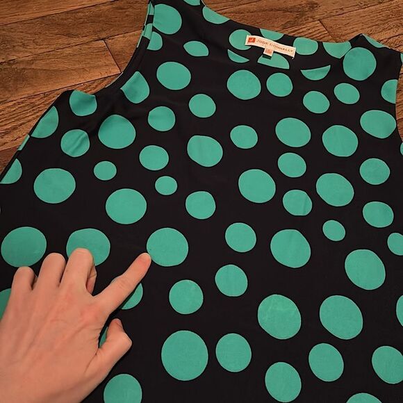 Jude Connally Women’s Size Small Stretchy Sleeveless Polka Dot Dress, Pockets - Picture 13 of 14